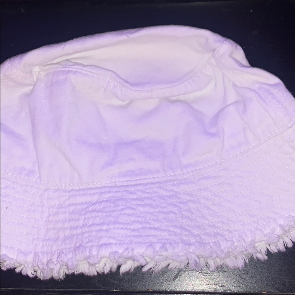 white bucket hat